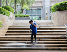 how to power wash a house