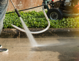 power wash exterior of house